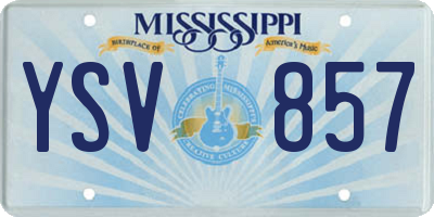 MS license plate YSV857