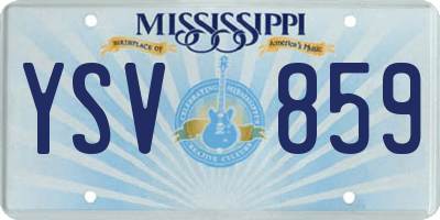 MS license plate YSV859