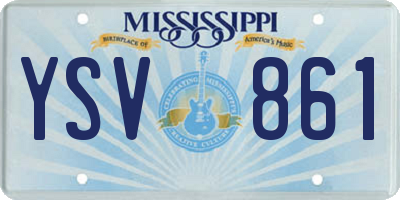 MS license plate YSV861