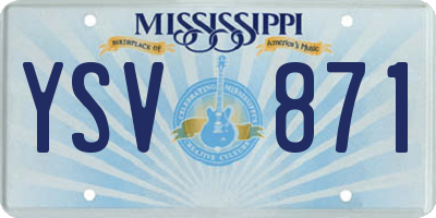 MS license plate YSV871