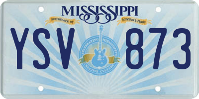 MS license plate YSV873