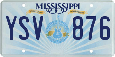 MS license plate YSV876