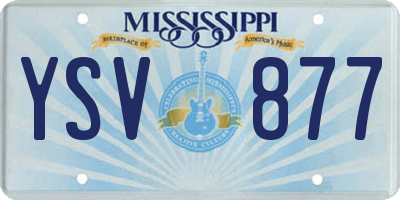 MS license plate YSV877