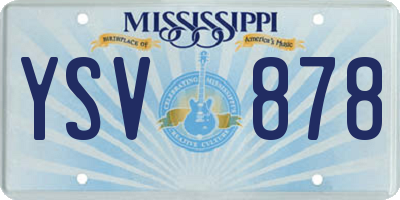 MS license plate YSV878