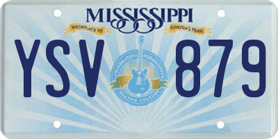 MS license plate YSV879