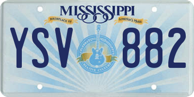 MS license plate YSV882