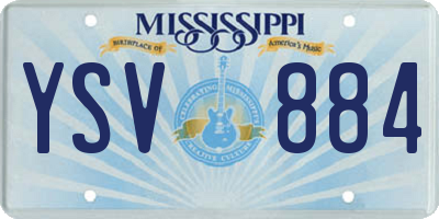 MS license plate YSV884