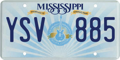 MS license plate YSV885