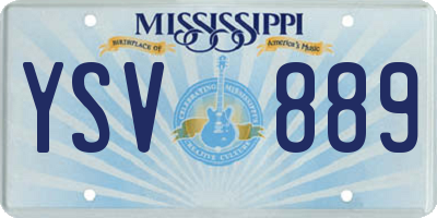 MS license plate YSV889