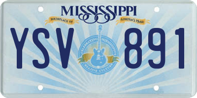 MS license plate YSV891