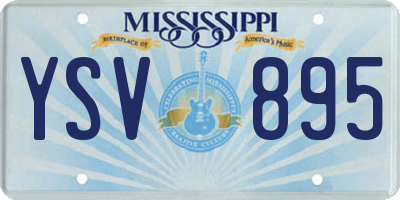 MS license plate YSV895