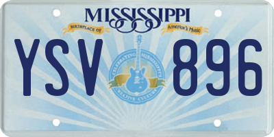 MS license plate YSV896