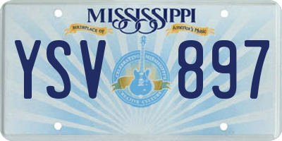 MS license plate YSV897