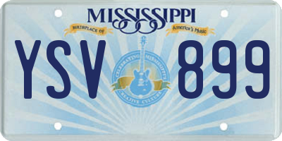 MS license plate YSV899