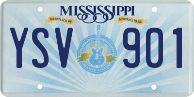 MS license plate YSV901