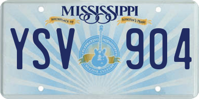 MS license plate YSV904