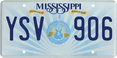 MS license plate YSV906