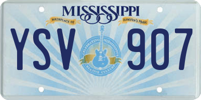 MS license plate YSV907
