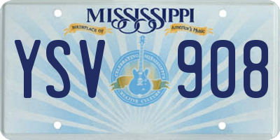 MS license plate YSV908