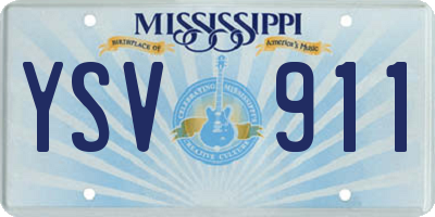 MS license plate YSV911