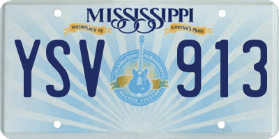 MS license plate YSV913