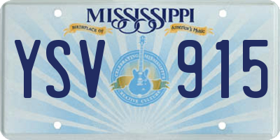 MS license plate YSV915
