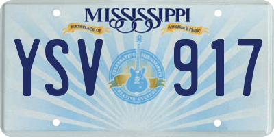 MS license plate YSV917