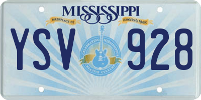 MS license plate YSV928