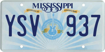 MS license plate YSV937