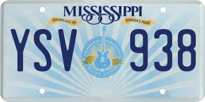 MS license plate YSV938