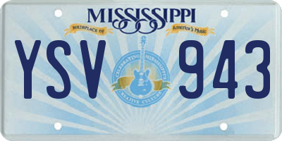 MS license plate YSV943