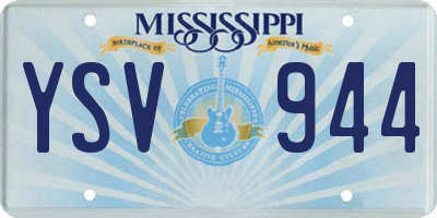 MS license plate YSV944