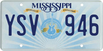 MS license plate YSV946