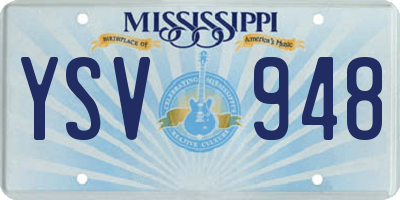 MS license plate YSV948
