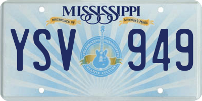 MS license plate YSV949