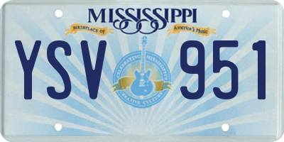 MS license plate YSV951