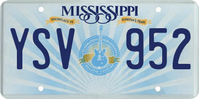 MS license plate YSV952
