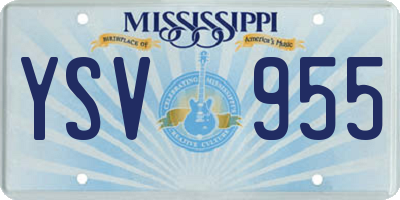 MS license plate YSV955