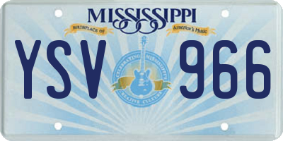 MS license plate YSV966