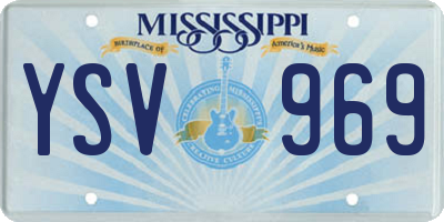 MS license plate YSV969