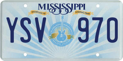MS license plate YSV970
