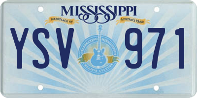 MS license plate YSV971