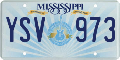 MS license plate YSV973