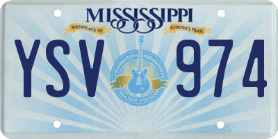 MS license plate YSV974