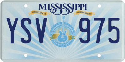 MS license plate YSV975