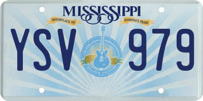 MS license plate YSV979