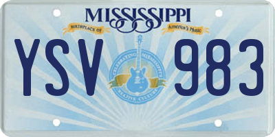 MS license plate YSV983