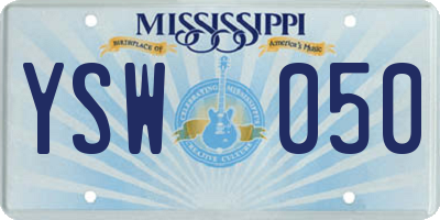 MS license plate YSW050