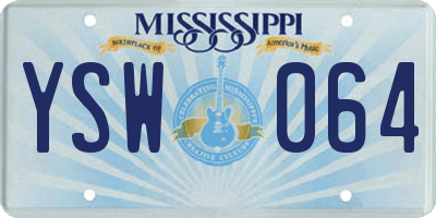 MS license plate YSW064