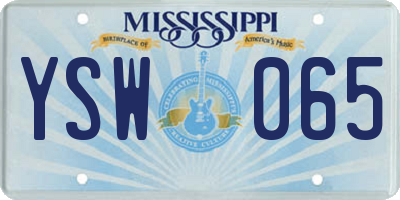 MS license plate YSW065
